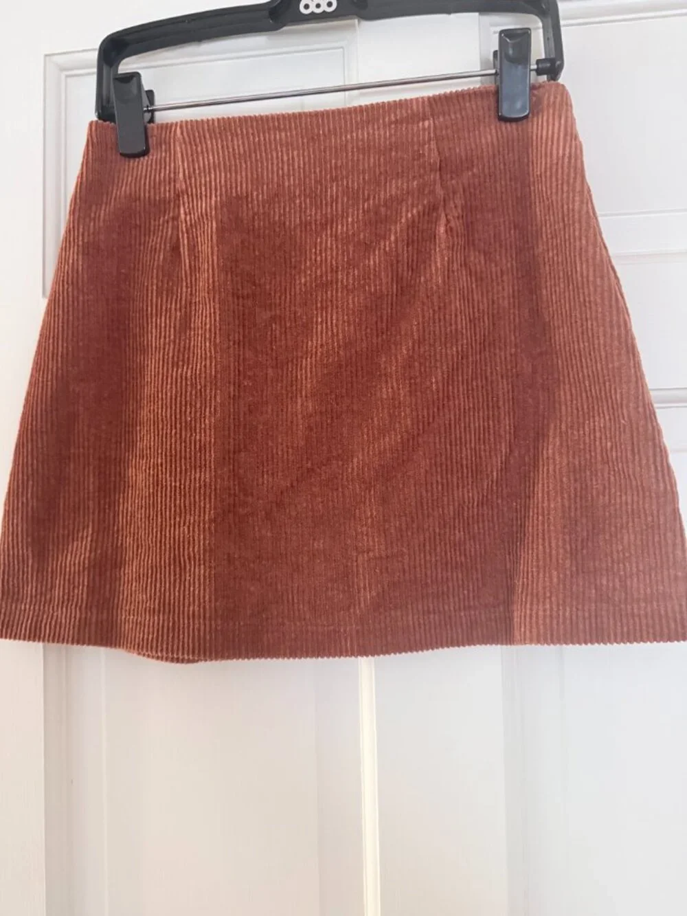 Katherina Rust Brown Button Front Corduroy Skirt